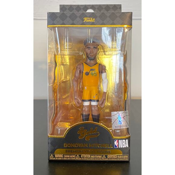 Funko NBA Gold Legends Utah Jazz Donovan Mitchell Premium Vinyl Figure HBC - Picture 1 of 8